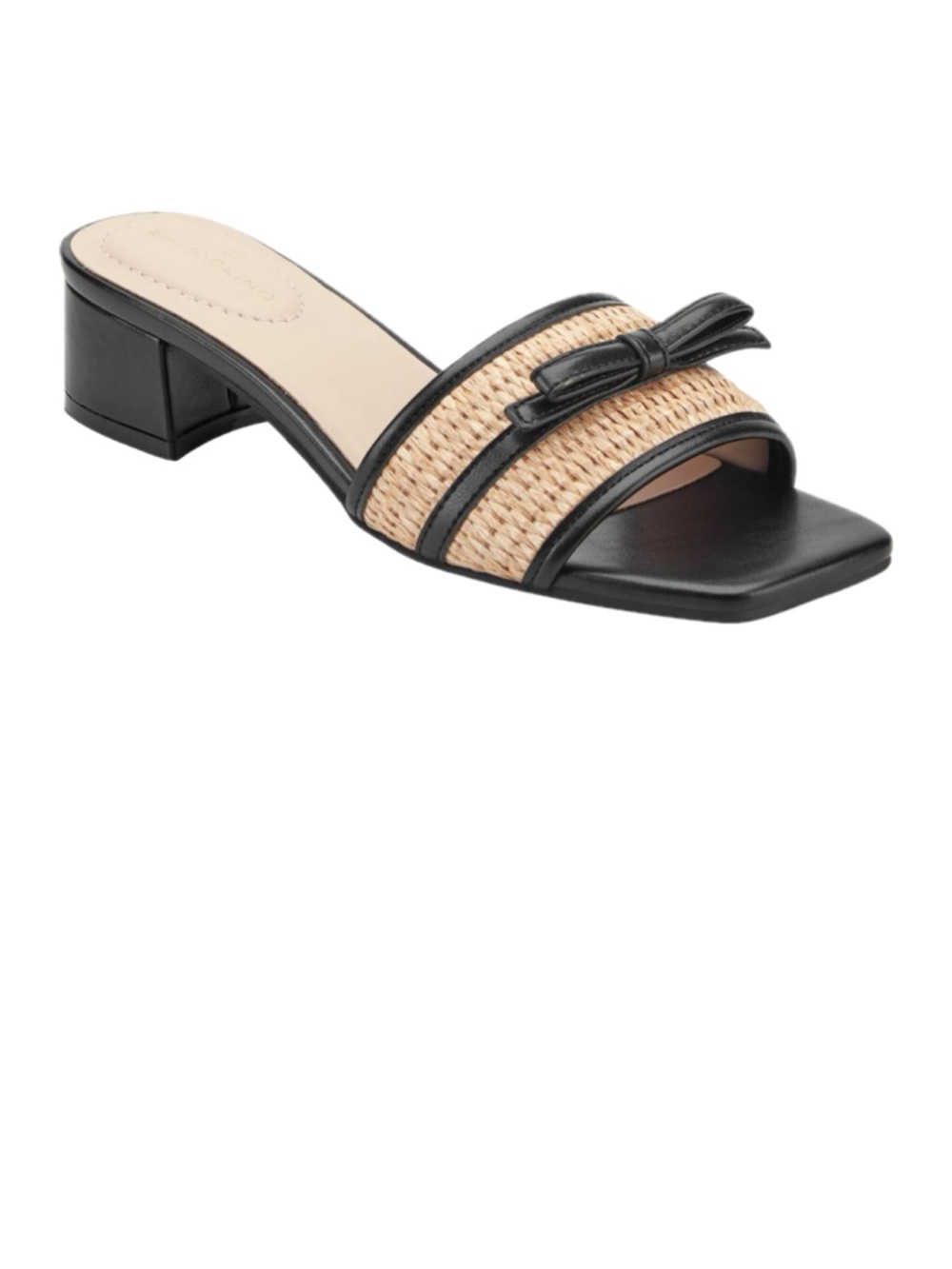 Bandolino Catona Natural/Black Slip-on Heel Size 6.5 MSRP $89 Brand new in box